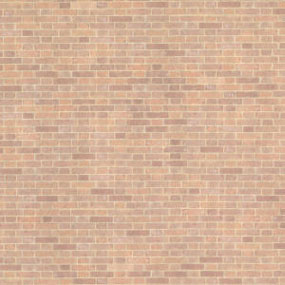 Dollhouse Miniature Wallpaper:1/2" Scale Old Red Bricks (18 X 12)